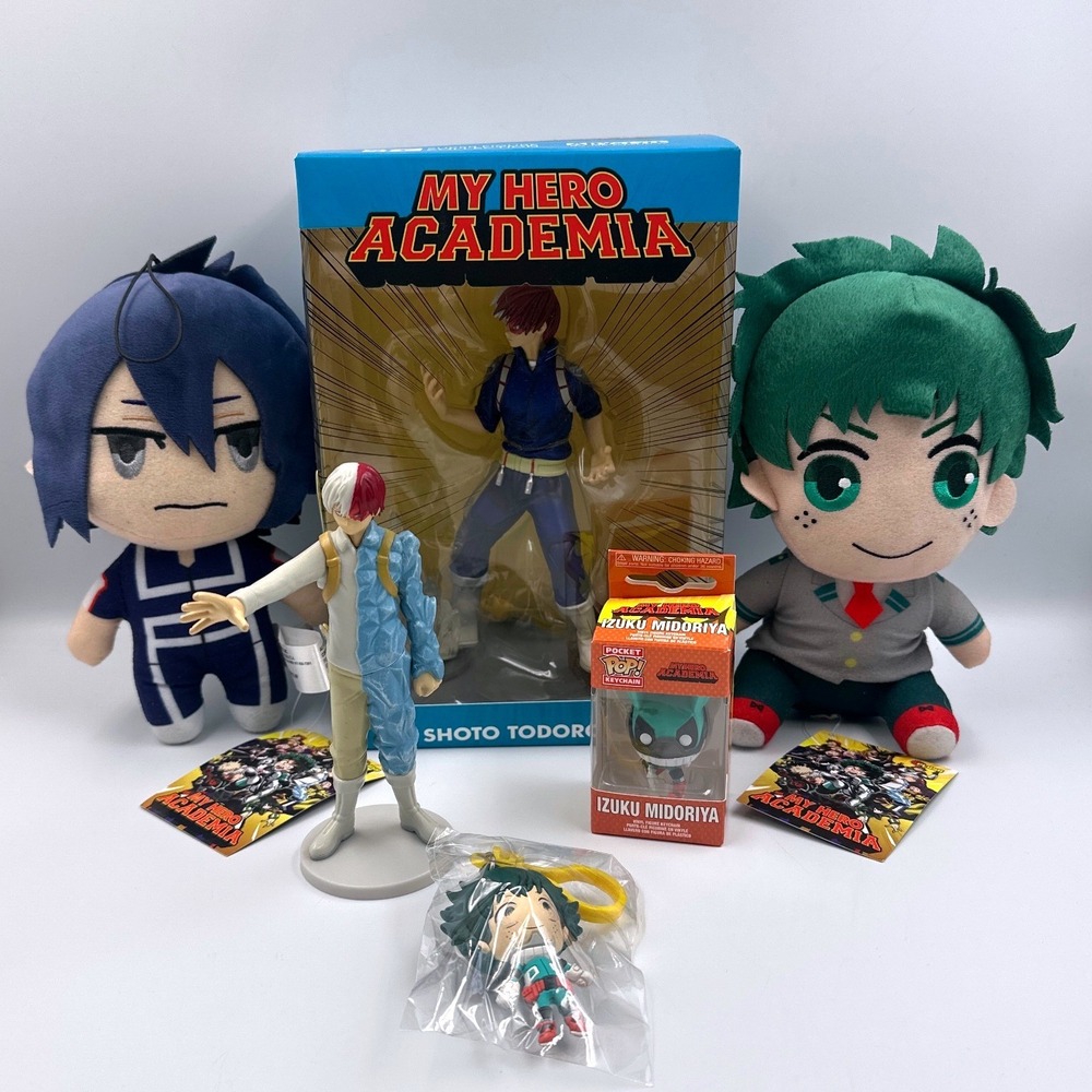 My Hero Academia Lot of 6 Izuku Midoriya Shoto Todoroki Plush Figurines